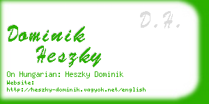 dominik heszky business card